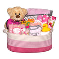 Bundle of Joy Deluxe Baby Girl Gift, Newborn Gift Set, Baby Layette Set with 25-Piece New Baby Essentials, Baby Gift Basket for Expecting Moms and New Parents, Pink - Nikki’S Gift Baskets